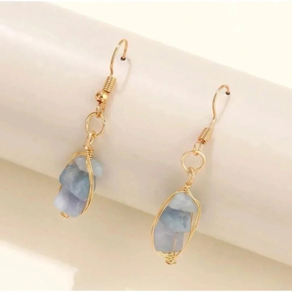 1 LEFT! Gold Wired Blue Stone - Picture 2 of 4